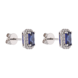 Broquel zafiro bisel brillantes 14K