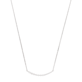 Collar sonrisa diamantes oro blanco 14K