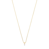 Collar brillante solitario en barra 14K