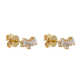 Broquel marquises y baguettes 14K