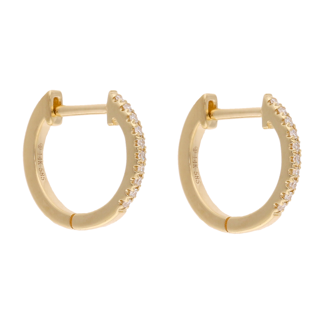 Huggies brillantes oro amarillo 14K