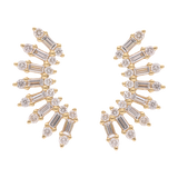 Earclimber trapecios 14K
