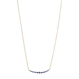 Collar sonrisa zafiros 14K