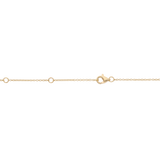 Collar sonrisa zafiro baguette y brillantes 14K