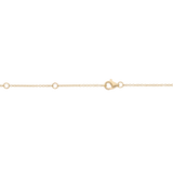 Collar flor mini 4 zafiros 14K