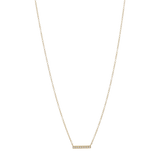 Collar barra 8 brillantes 14K