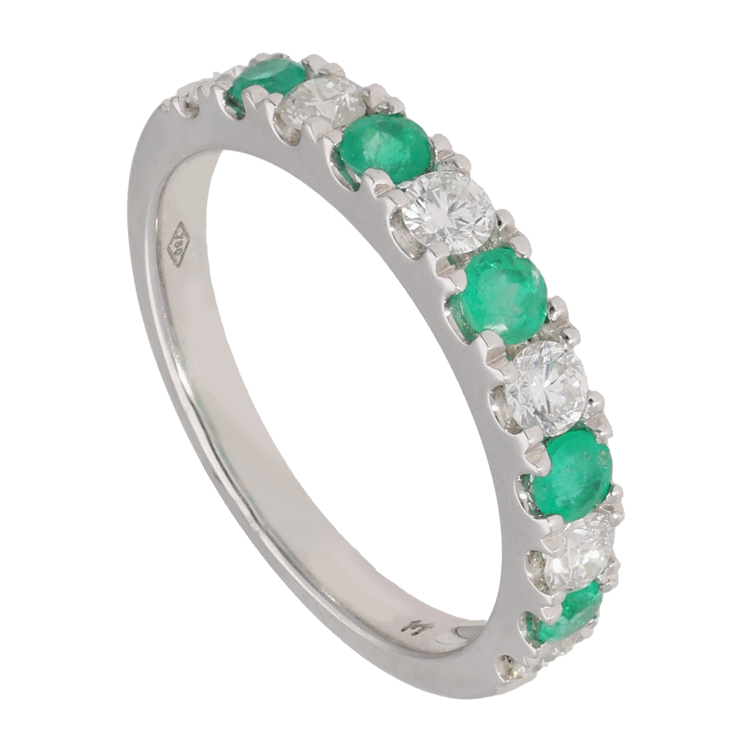 Churumbela brillantes y esmeraldas 14K