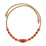 Choker flexible coral 18K
