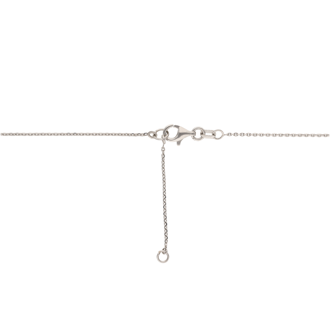 Collar zafiro pera y diamantes 18K