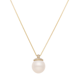 Collar calabazo diamantes pave 18K