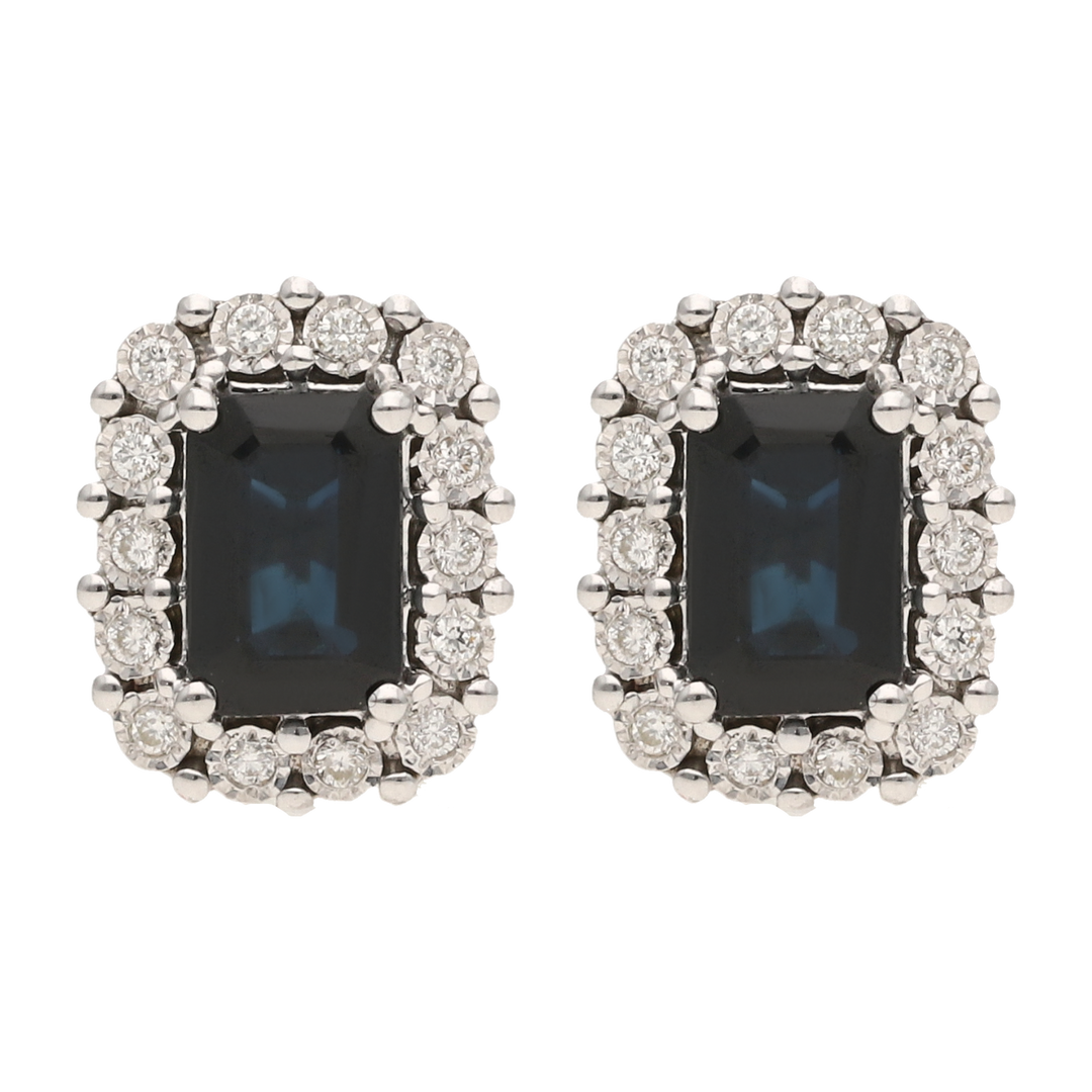 Broquel zafiro y bisel brillantes