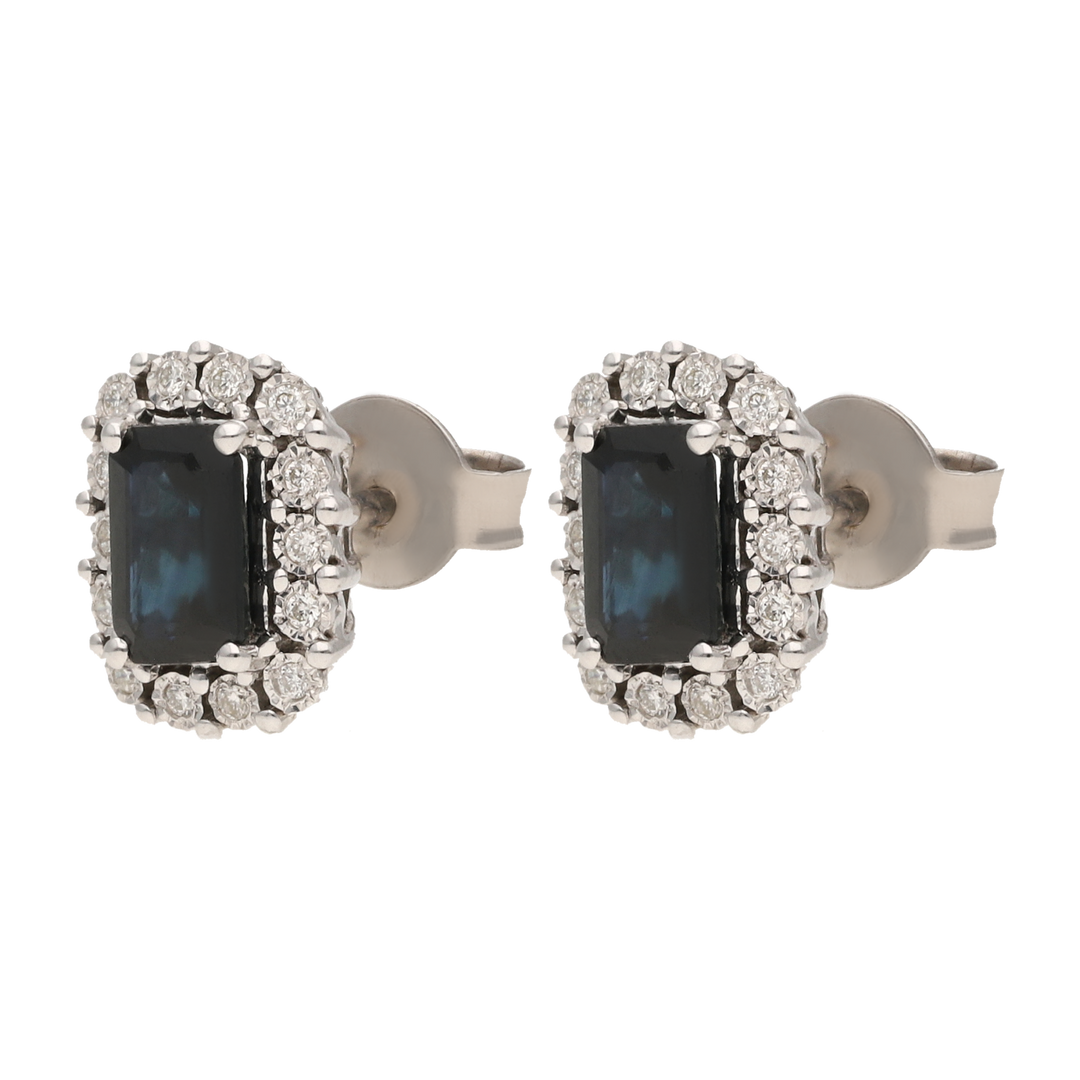 Broquel zafiro y bisel brillantes