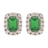 Broquel tsavorita y bisel brillantes 14K