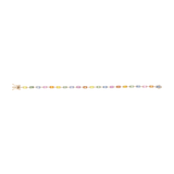 Pulsera multicolor semipreciosas y diamantes 14K