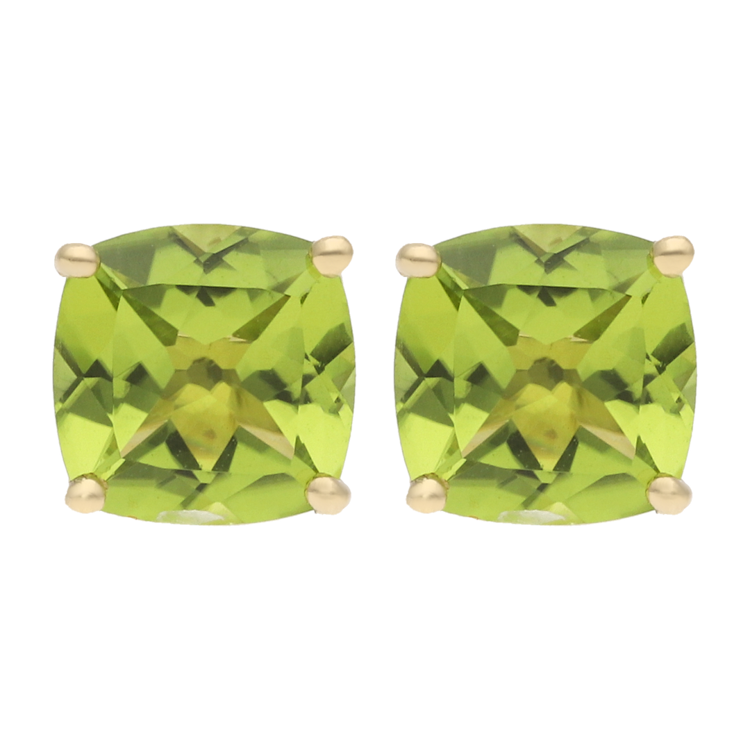 Broquel peridot oro amarillo 14K