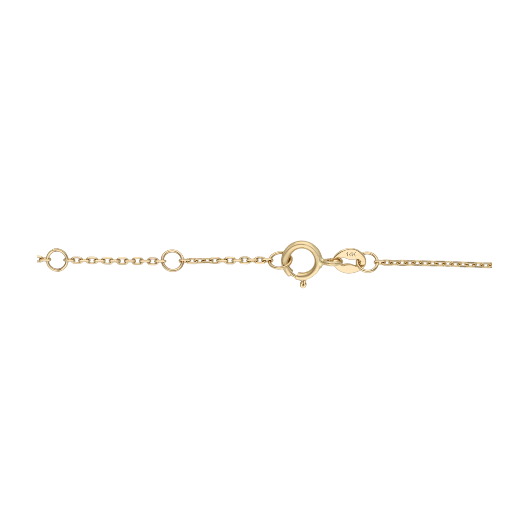 Pulsera cadena semipreciosas y diamantes 14K