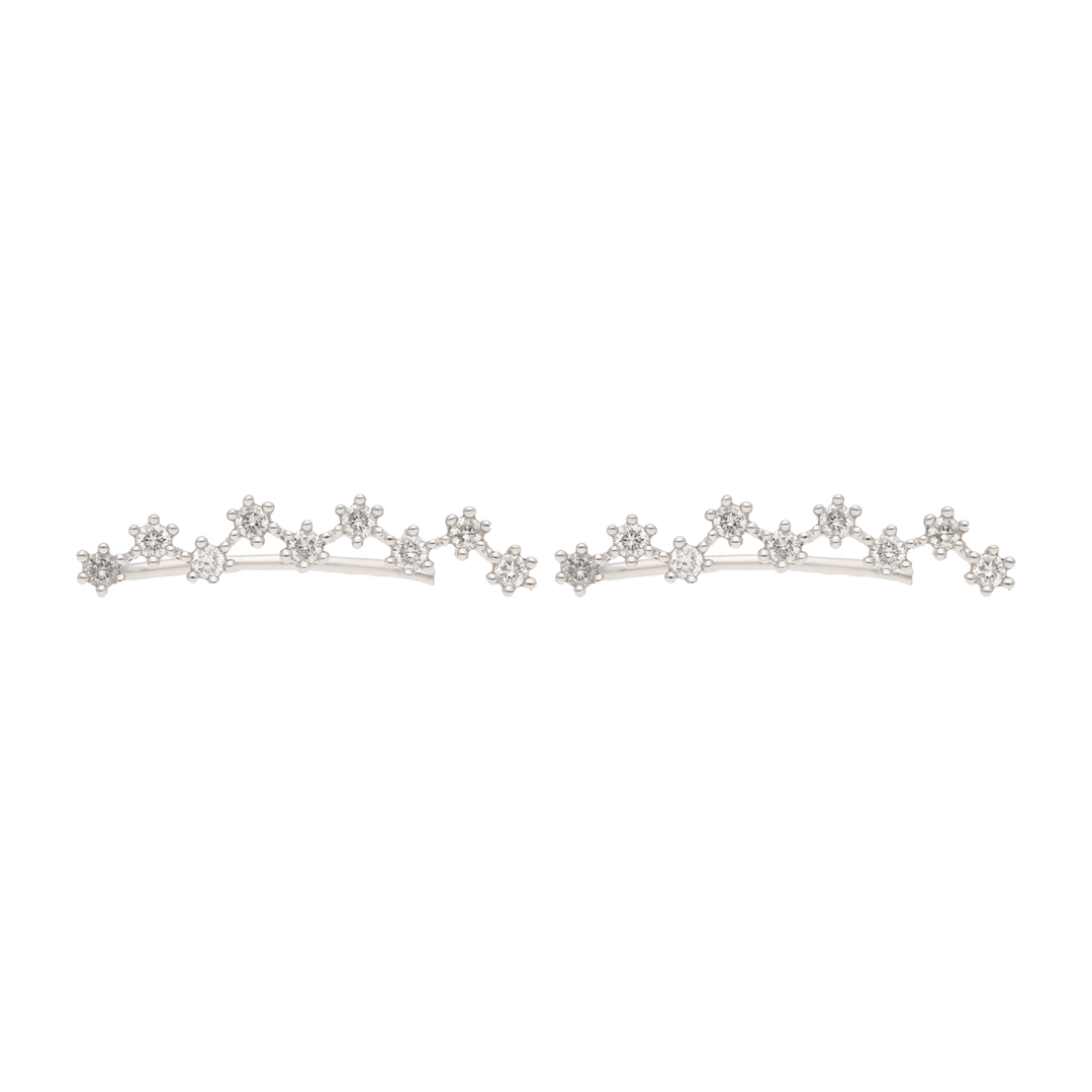 Ear climber brillantes 14K