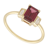 Anillo semipreciosas oro amarillo 14K