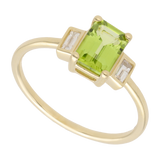 Anillo semipreciosas oro amarillo 14K
