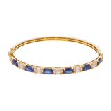 Aro zafiros y diamantes 14K