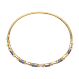 Aro zafiros y diamantes 14K