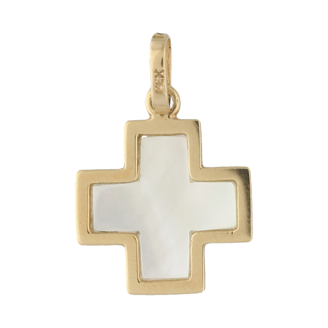 Cruz madre perla 14K