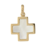 Cruz madre perla 14K