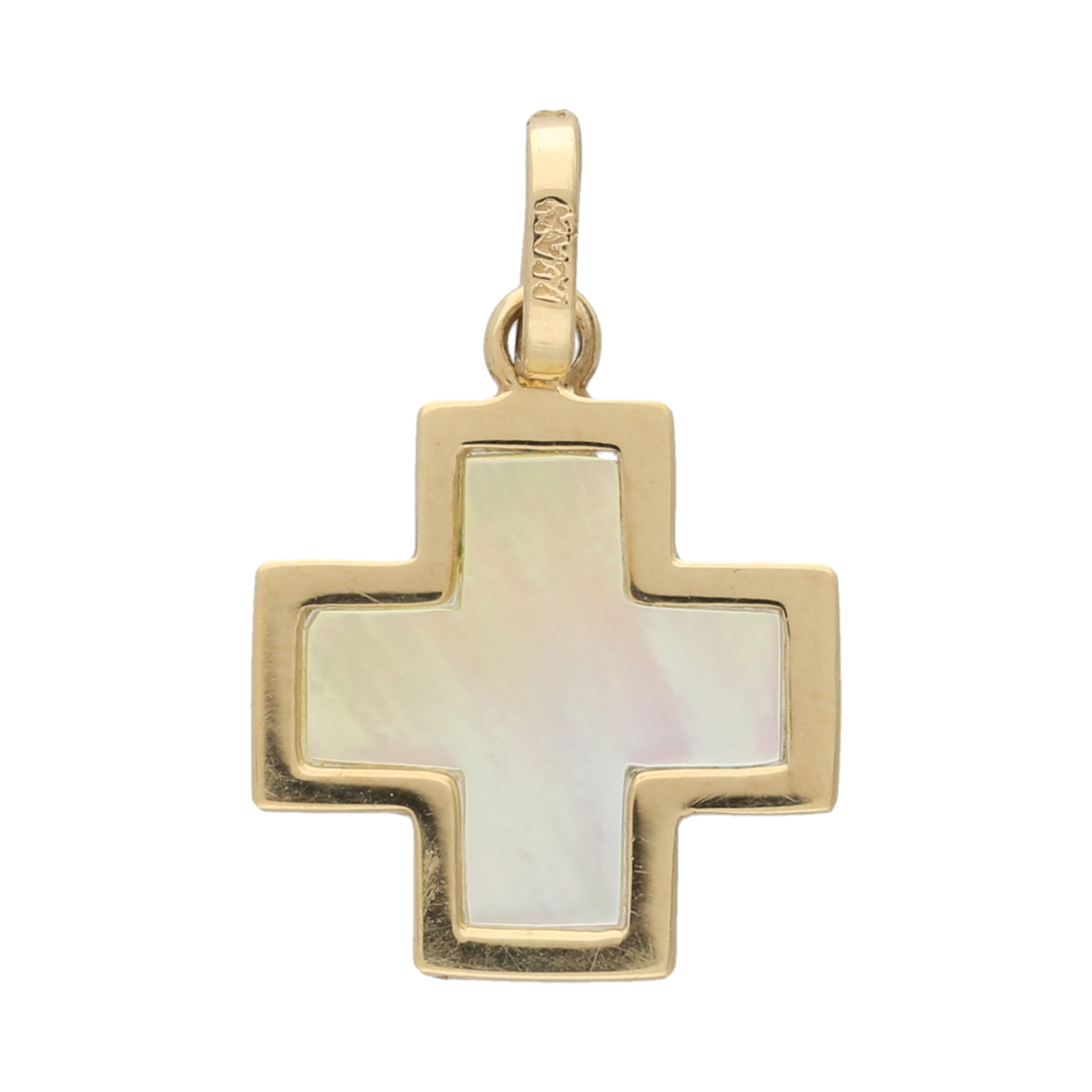 Cruz madre perla 14K