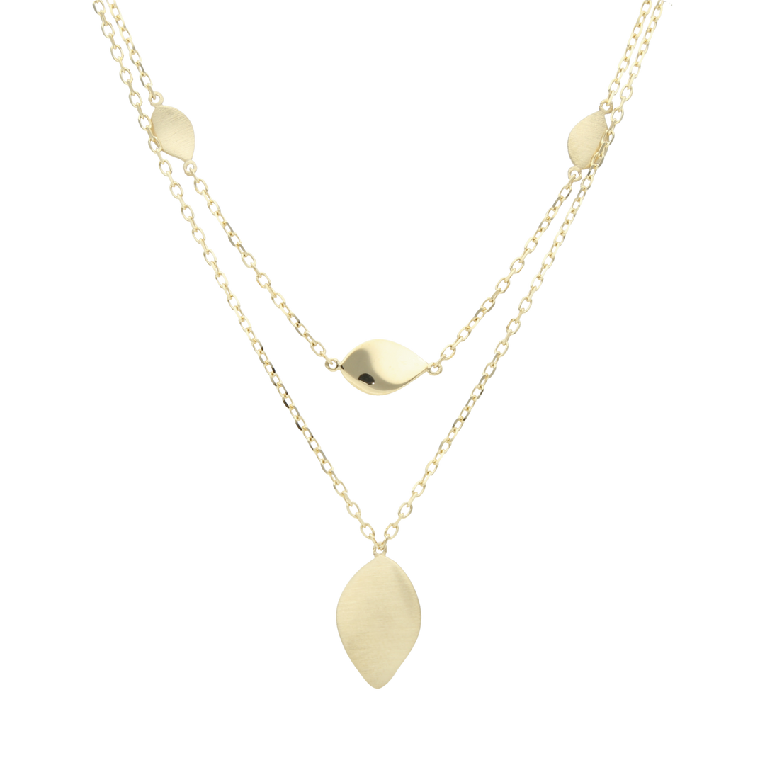 Collar layers hojas 14K
