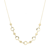 Collar círculos liso y mate 14K