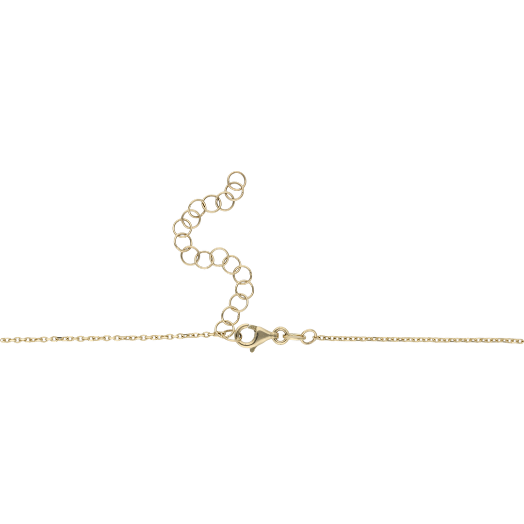 Collar círculos liso y mate 14K