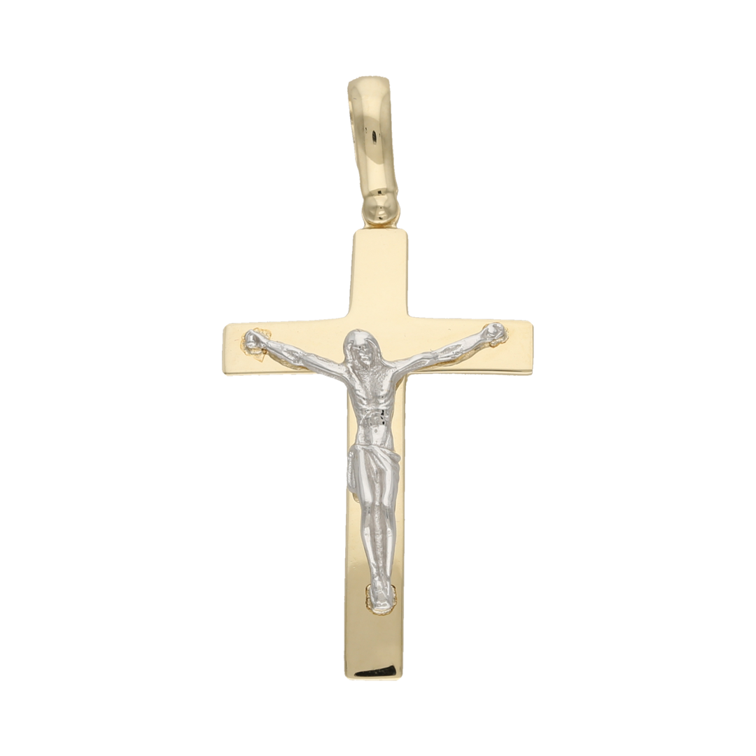Cruz Cristo bicolor 14K