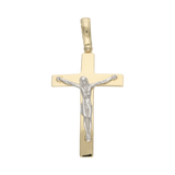 Cruz Cristo bicolor 14K