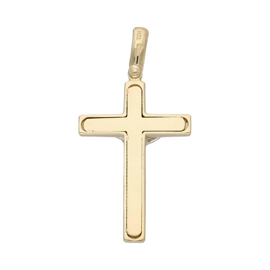 Cruz Cristo bicolor 14K