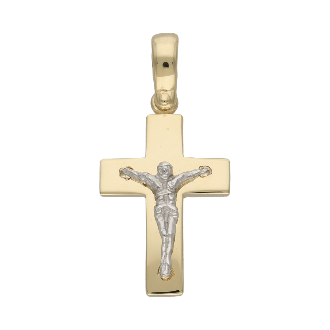 Cruz Cristo bicolor 14K