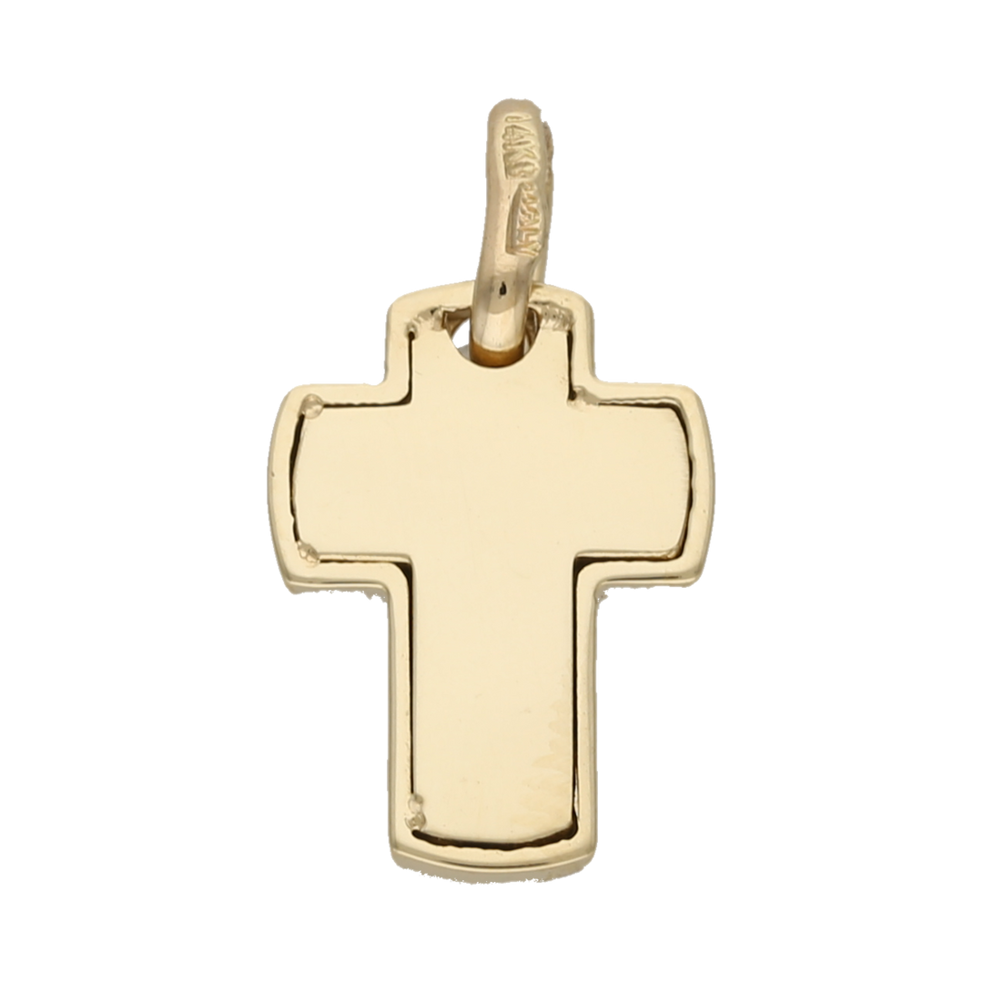 Cruz Cristo bicolor 14K