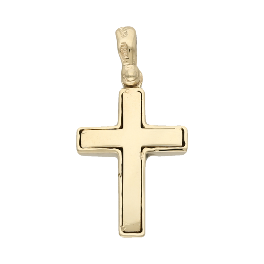 Cruz lisa 14K
