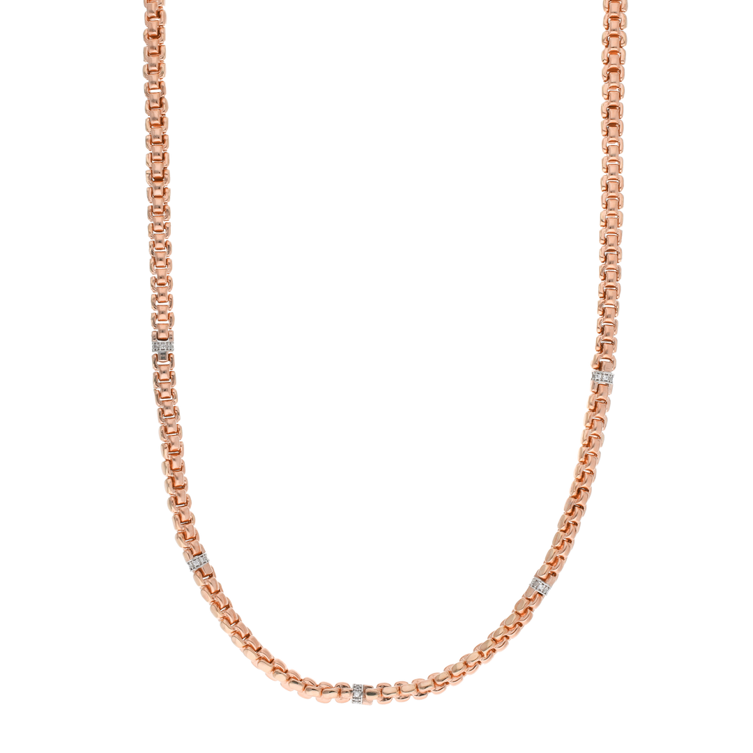 Cadena 5mm con circonias 14K