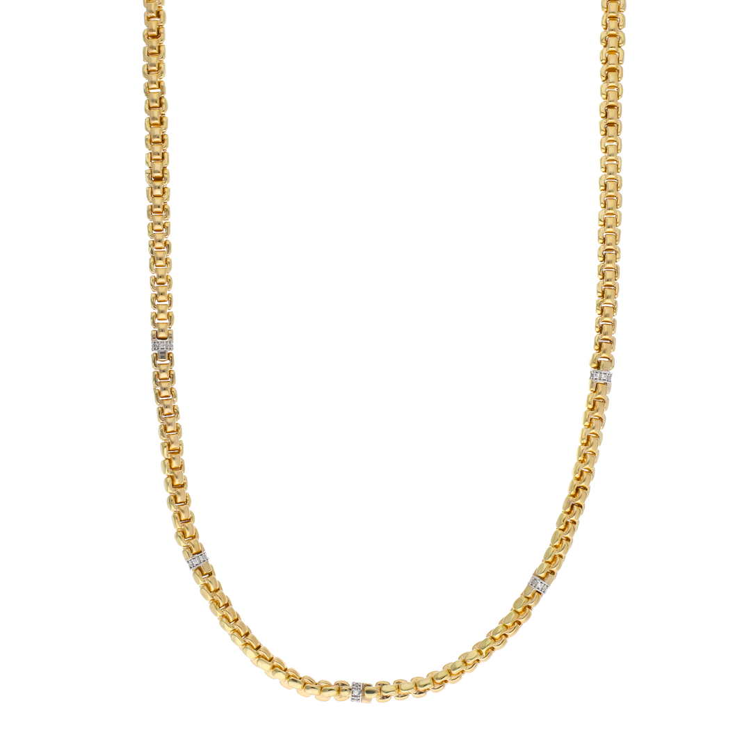 Cadena 5mm con circonias 14K