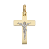 Cruz Cristo bicolor 14K