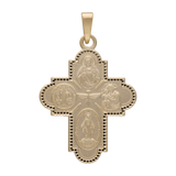 Cruz escapulario oro amarillo 14K