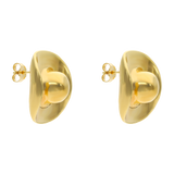 Aretes grandes sombrero 14K
