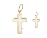 Cruz madre perla 14K