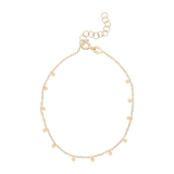 Pulsera dijes círculitos colgantes plata