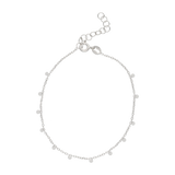 Pulsera dijes círculitos colgantes plata