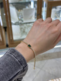 Pulsera plata amarilla circonias 14K