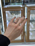 Anillo amatista y brillantes 14K