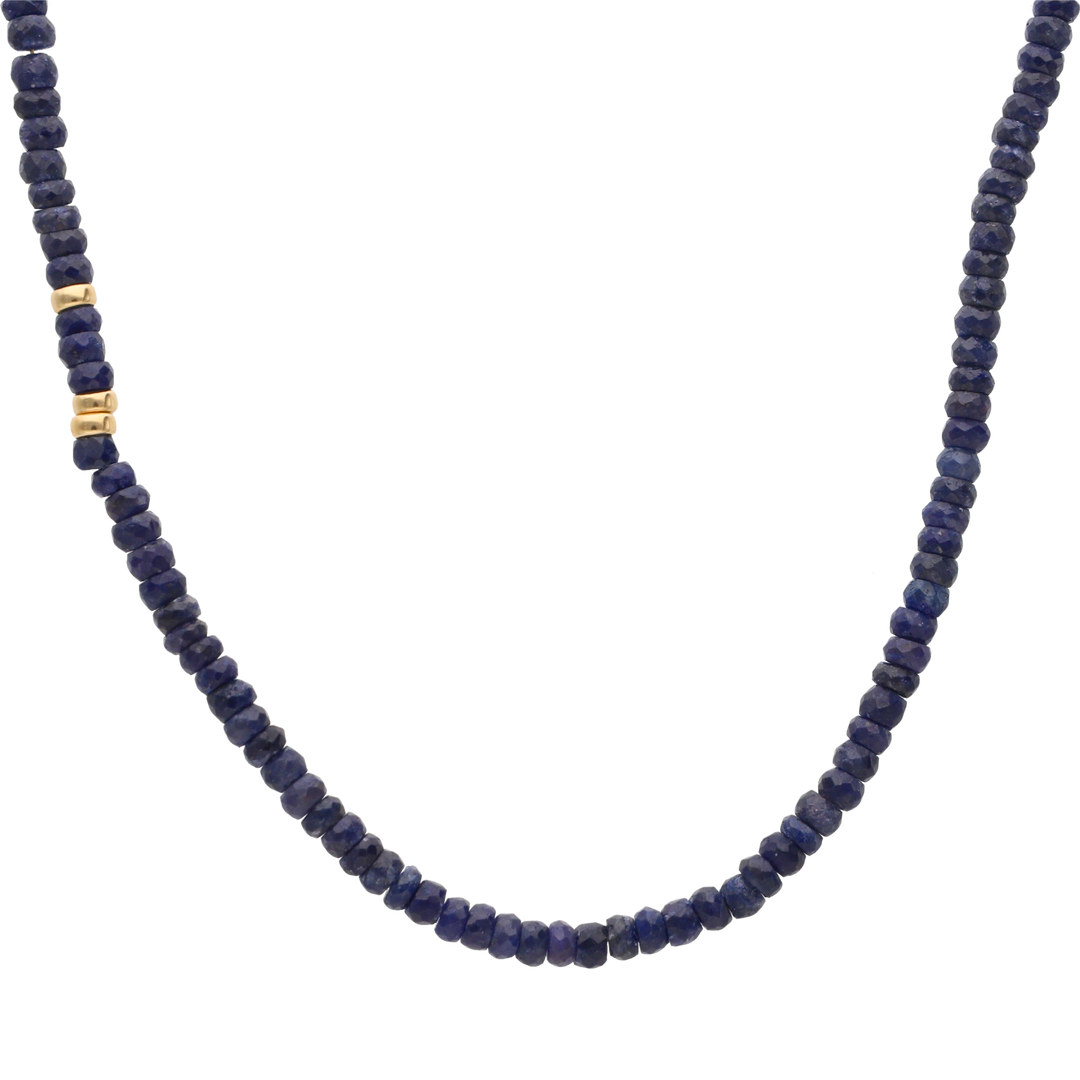 Collar jade azul 10K