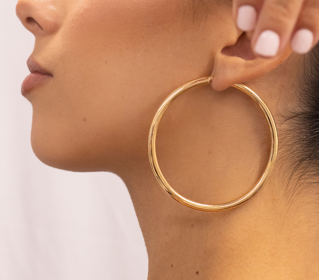 Arracadas grandes 14K