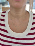 Collar piedras colores 14K